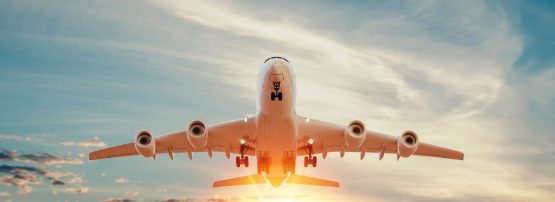 plane floating in the sky Preparing to land on the station. plane floating in the sky Preparing to land on the station. 3d render and illustration.